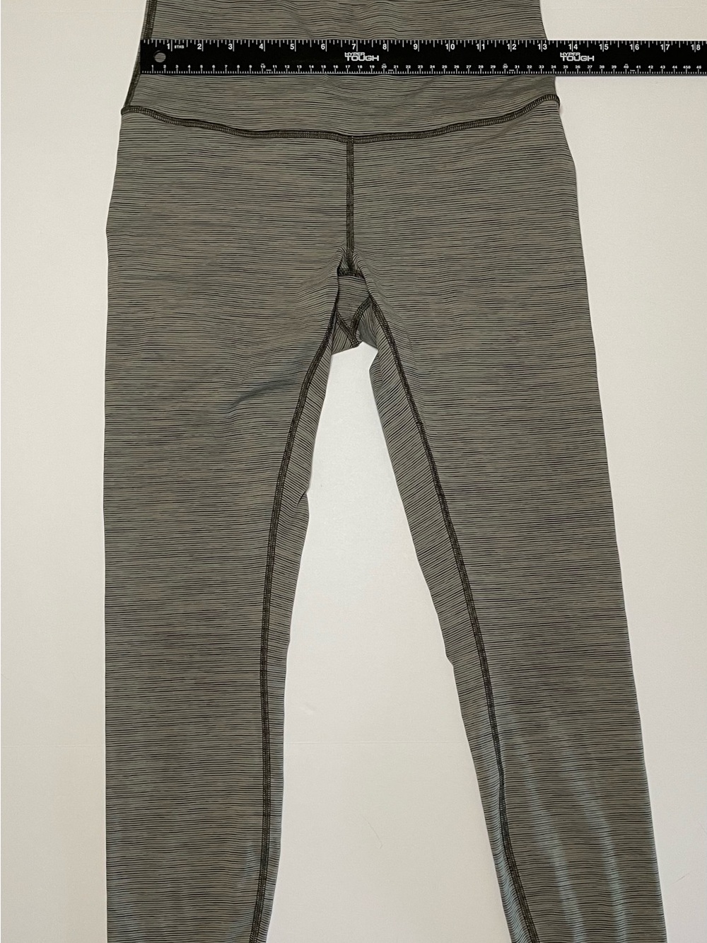 Lululemon Wunder Under Leggings Sz 8 Wee Stripe Black Heathered Gray High Rise